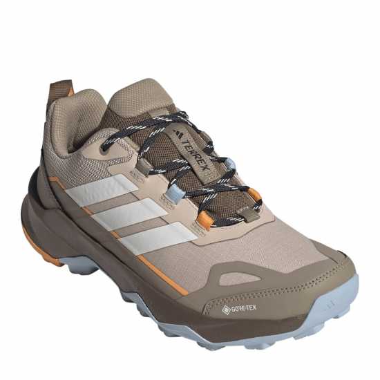 Adidas Terrex Skychaser Ax5 Gore-Tex Hiking Shoes Womens Taupe/Wht/Blue 