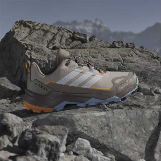 Adidas Terrex Skychaser Ax5 Gore-Tex Hiking Shoes Womens Taupe/Wht/Blue 