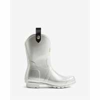 Hunter Women's Wellingtons Metalic Silver 