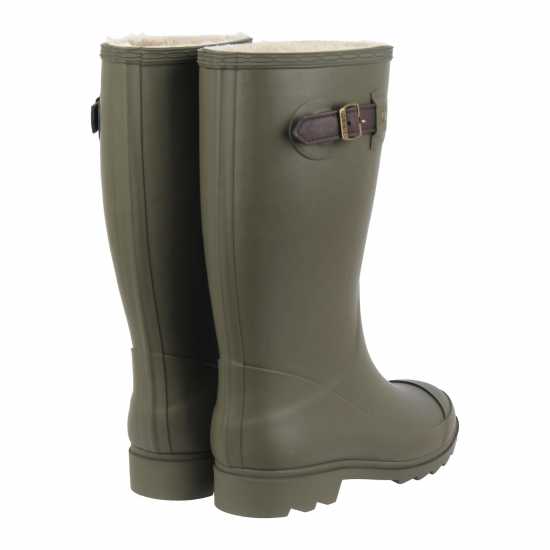 Gelert Fur Lined Welly Boot Womens Olive Дамски гумени ботуши