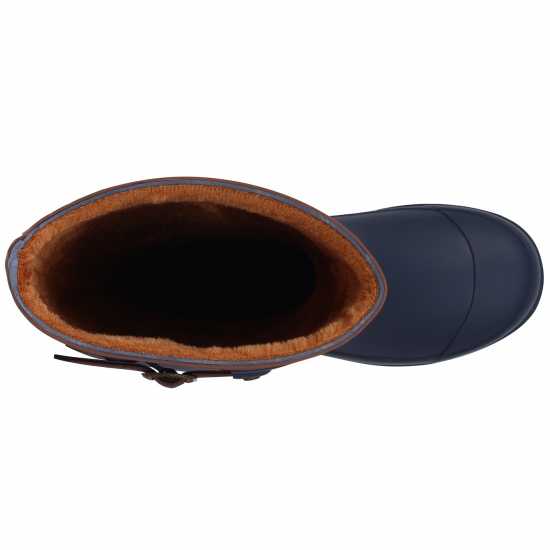 Gelert Fur Lined Welly Boot Womens Морска синьо Дамски гумени ботуши