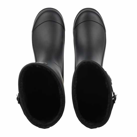Дамски гумени ботуши Gelert Fur Lined Welly Boot Womens Black Gelert Fur Lined Welly Boot Womens Black Дамски гумени ботуши