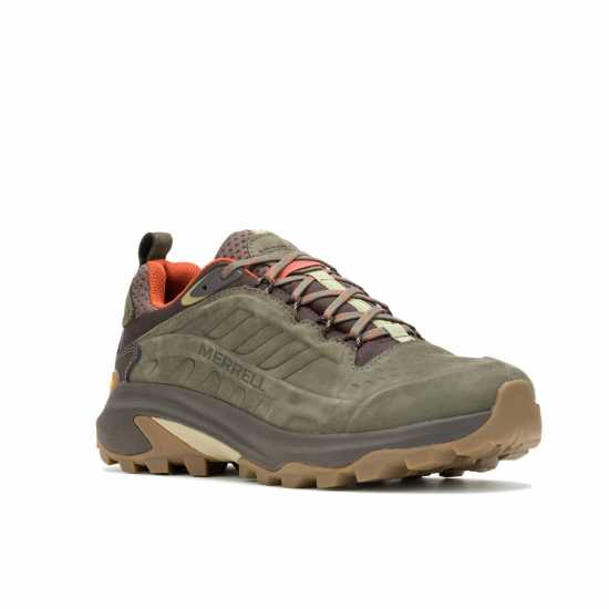 Merrell Moab Speed 2 Leather Waterproof Hiking Shoe Mens Олива Мъжки туристически обувки