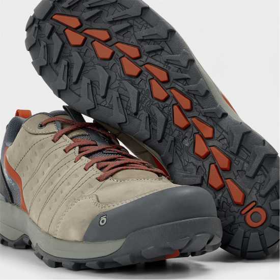 Oboz Sypes Wide Leather Waterproof Shoes Mens Стомана Мъжки туристически обувки