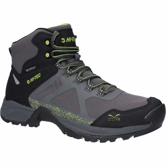 Мъжки туристически обувки Туристически Обувки Hi Tec V-Lite Psych Waterproof Walking Boots Mens Сиво/Лайм Туристически Обувки Hi Tec V-Lite Psych Waterproof Walking Boots Mens Сиво/Лайм Мъжки туристически обувки