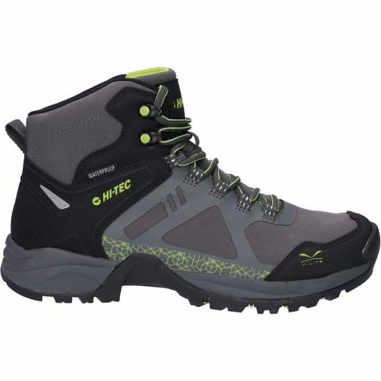 Мъжки туристически обувки Туристически Обувки Hi Tec V-Lite Psych Waterproof Walking Boots Mens Сиво/Лайм Туристически Обувки Hi Tec V-Lite Psych Waterproof Walking Boots Mens Сиво/Лайм Мъжки туристически обувки