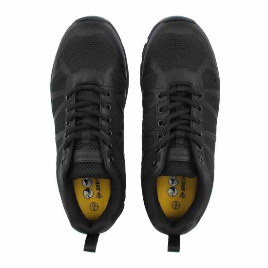 Dunlop Reno Steel Toe Cap Shoes Mens Черно/Черно Работни обувки