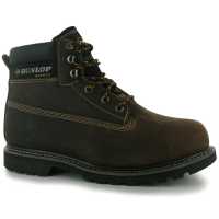 Dunlop Защитни Ботуши Nevada Mens Steel Toe Cap Safety Boots Brown Работни обувки