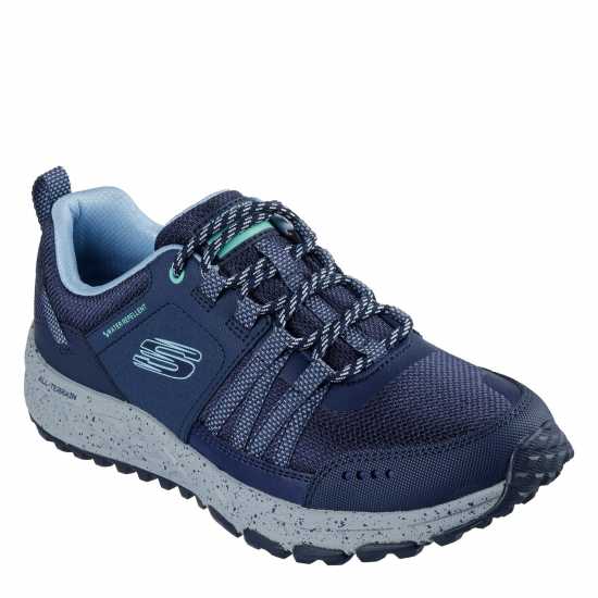 Skechers Women's Escapeplan Waterproof Walking Shoes Navy/Blue 