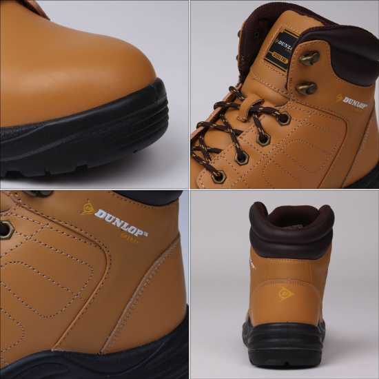 Dunlop Защитни Ботуши Dakota Mens Steel Toe Cap Safety Boots Honey Работни обувки