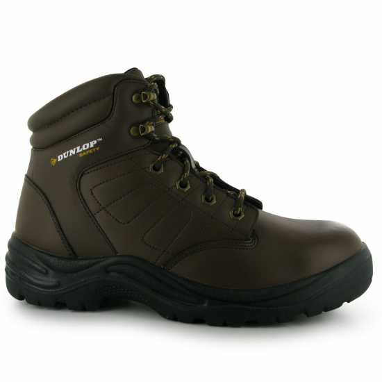 Защитни Ботуши Dunlop Dakota Mens Steel Toe Cap Safety Boots Brown Работни обувки