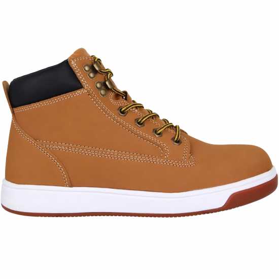 Dunlop Мъжки Работни Обувки Nebraska Memory Foam Mens Safety Boots Honey/Brown Работни обувки