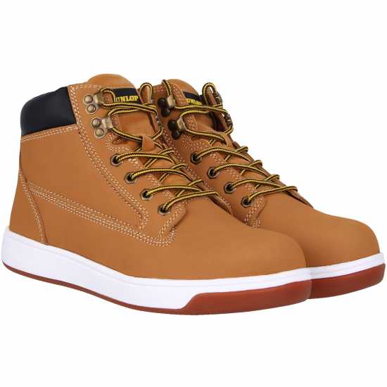 Dunlop Мъжки Работни Обувки Nebraska Memory Foam Mens Safety Boots Honey/Brown Работни обувки