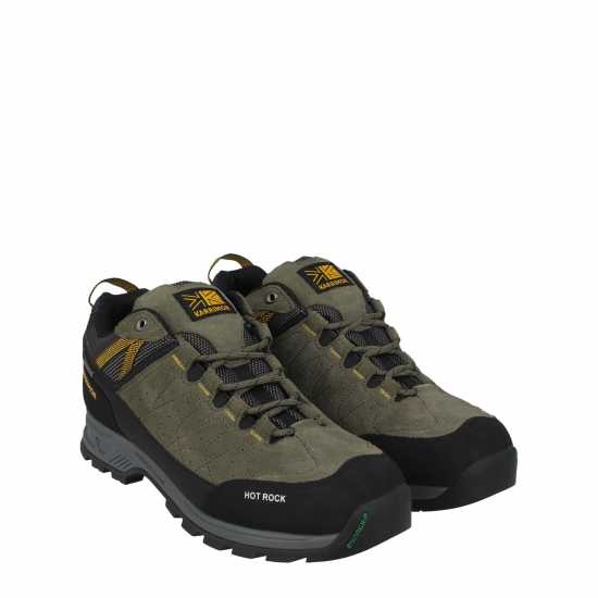 Karrimor Мъжки Туристически Обувки Hot Rock Waterproof Walking Shoes Mens Хаки/Жълто Karrimor Мъжки Туристически Обувки Hot Rock Waterproof Walking Shoes Mens Хаки/Жълто
