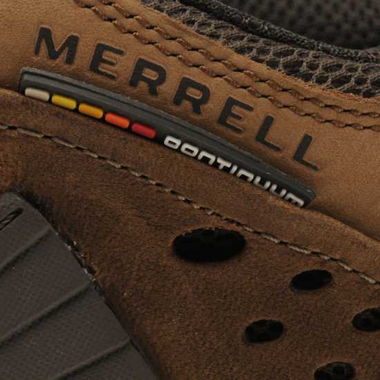 Merrell Мъжки Туристически Обувки Intercept Leather Walking Shoes Mens Мотово бронза Мъжки туристически обувки