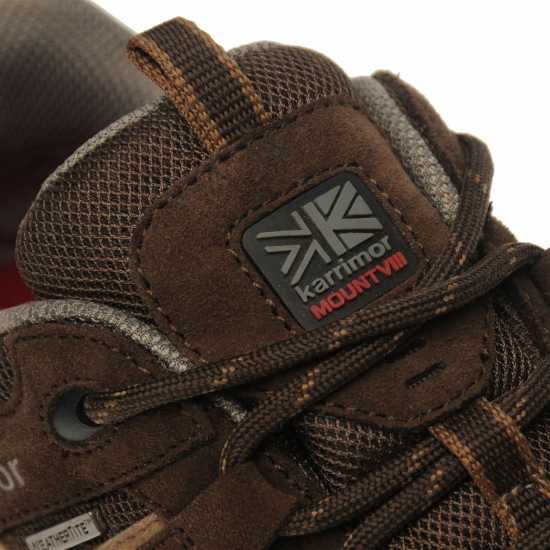 Karrimor Mount Low Mens Waterproof Walking Shoes Brown Мъжки туристически обувки