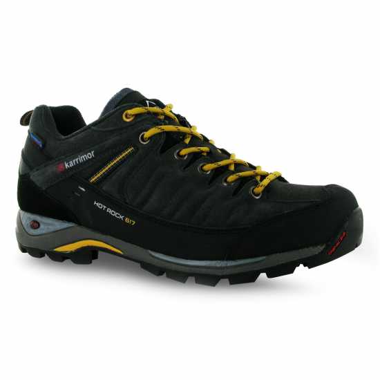 Karrimor Ниски Мъжки Туристически Обувки Hot Rock Low Mens Walking Shoes Charcoal/Yellow Мъжки туристически обувки