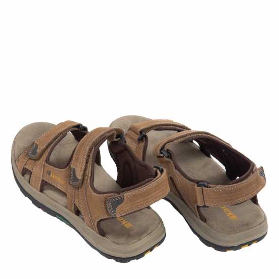 Мъжки Туристически Сандали Karrimor Antibes Leather Mens Walking Sandals Brown Мъжки туристически обувки