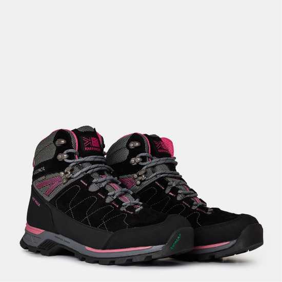 Karrimor Туристически Обувки Hot Rock Waterproof Walking Boots Womens Черно/Розово Karrimor Туристически Обувки Hot Rock Waterproof Walking Boots Womens Черно/Розово