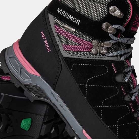 Karrimor Туристически Обувки Hot Rock Waterproof Walking Boots Womens Черно/Розово Karrimor Туристически Обувки Hot Rock Waterproof Walking Boots Womens Черно/Розово