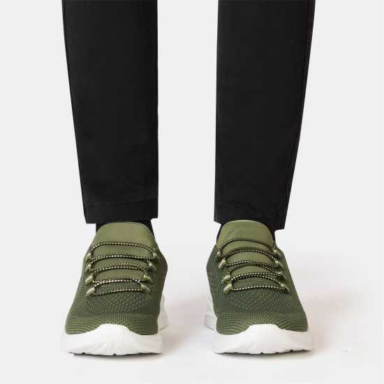 Donnay Маратонки Без Връзки Knit Runner Women Slip On Trainers Армейско зелено Donnay Knit Runner Women Slip on Trainers Армейско зелено