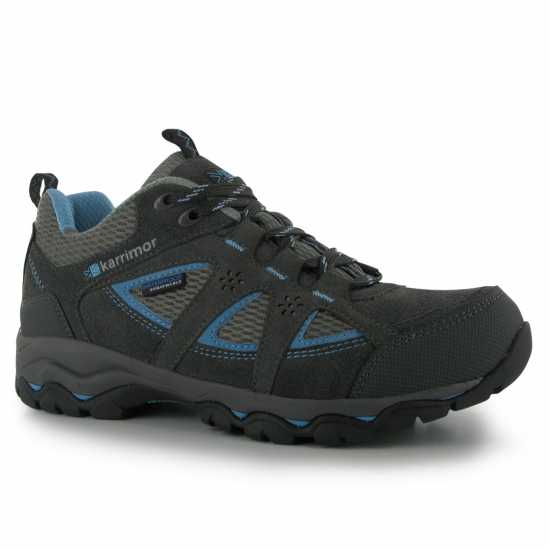 Karrimor Mount Low Ladies Waterproof Walking Shoes Grey/Blue Дамски туристически обувки