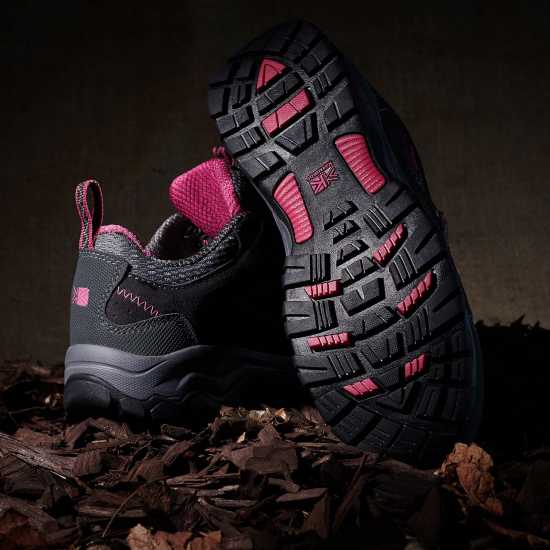 Karrimor Mount Low Ladies Waterproof Walking Shoes Black/Pink - Дамски туристически обувки
