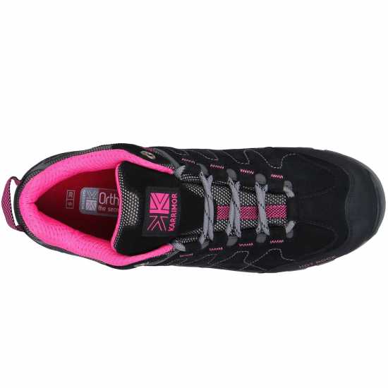 Мъжки Туристически Обувки Karrimor Hot Rock Low Womens Walking Shoes Black/Pink Дамски туристически обувки