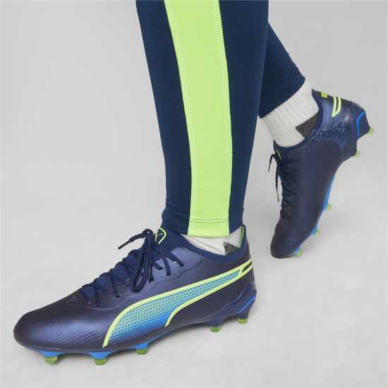 Puma King Ultimate.1 Firm Ground Football Boots Womens Blue/Green Мъжки футболни бутонки