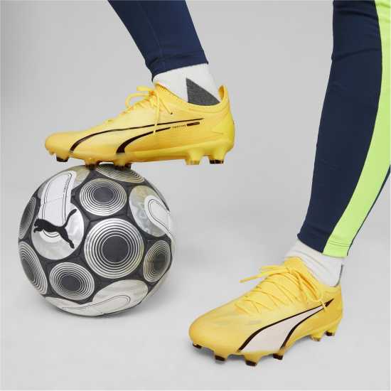 Puma Ultra Ultimates.1 Womens Firm Ground Football Boots Yellow/White Мъжки футболни бутонки