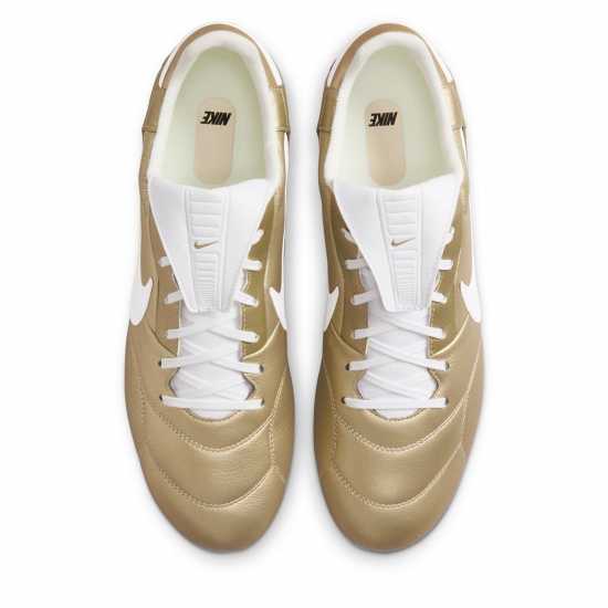 Nike Premier 3 Anti Clog Soft Ground Football Boots Gold/White Мъжки футболни бутонки