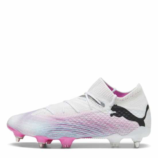 Puma Future 7 Pro Soft Ground Football Boots White/Blk/Pink Мъжки футболни бутонки