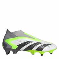 Adidas Predator Accuracy + Soft Ground Football Boots Wht/Blk/Lemon Мъжки футболни бутонки