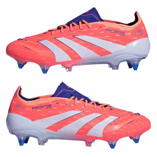 Adidas Predator Elite Soft Ground Football Boots Оранжево/Бяло Adidas Predator Elite Soft Ground Football Boots Оранжево/Бяло