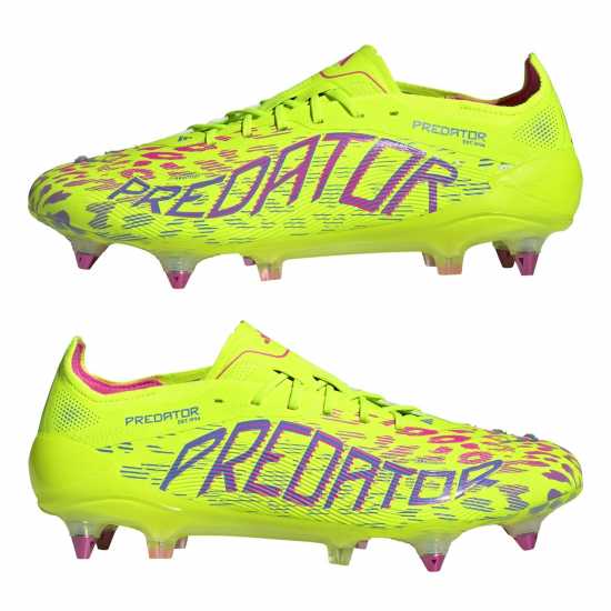 Adidas Predator Elite Soft Ground Football Boots Lem/Pink/Blue Adidas Predator Elite Soft Ground Football Boots Lem/Pink/Blue
