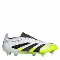 Adidas Predator Elite Soft Ground Football Boots Бяло/Черно/Лимон 