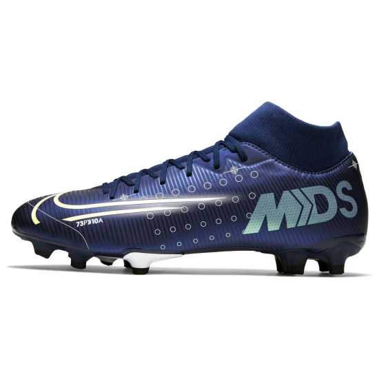 Nike Mercurial Superfly 9 Academy Firm Ground Football Boots Blue/Pink/White - Футболни стоножки