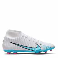 Nike Mercurial Superfly Club Firm Ground Football Boots White/Blue/Pink Футболни стоножки