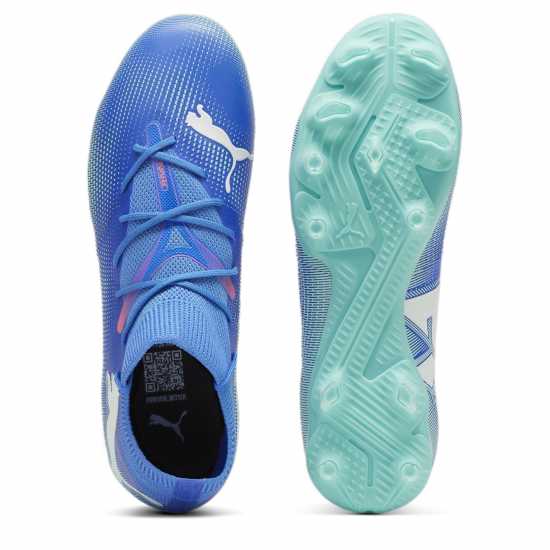 Puma Future 7 Match Rush Firm Ground Football Boots Синьо/Бяло/Зелено Футболни стоножки