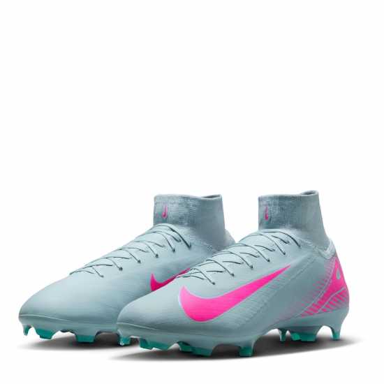 Nike Zoom Mercurial Superfly 10 Pro Adults Firm Ground Football Boots Сиво/Розово 