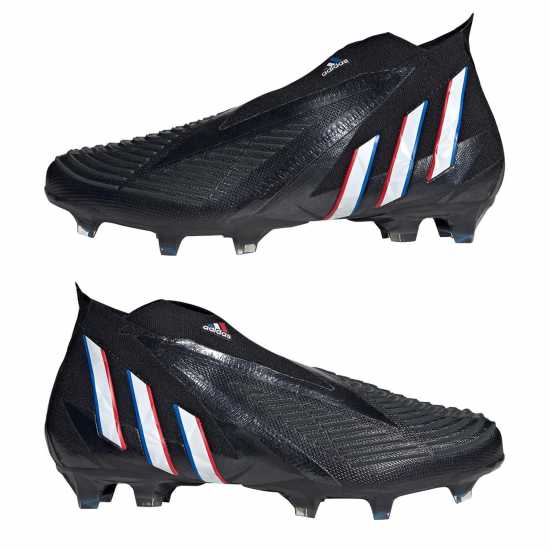 Adidas Predator + Fg Football Boots Black/White Футболни стоножки