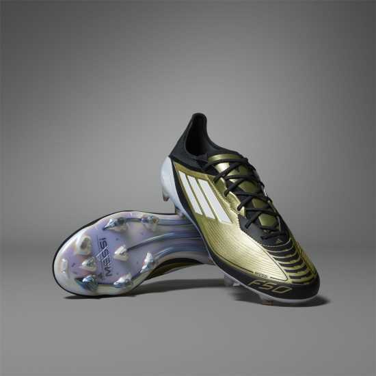 Adidas F50 Elite Adults Firm Ground Football Boots Злато/Черно Футболни стоножки