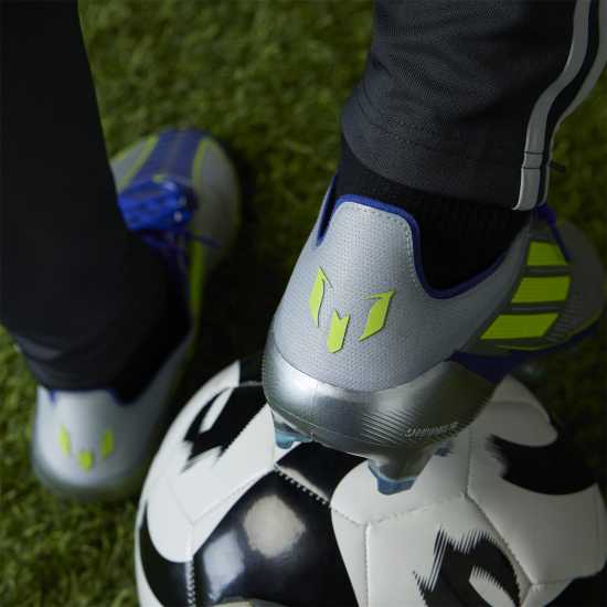 Adidas F50 Elite Adults Firm Ground Football Boots Silver/Blue 