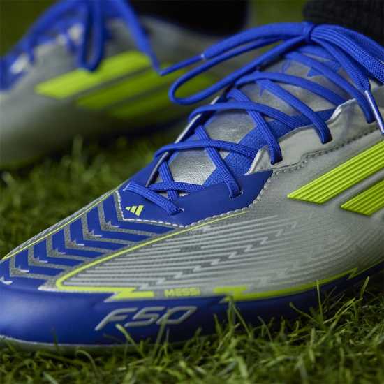 Adidas F50 Elite Adults Firm Ground Football Boots Silver/Blue 
