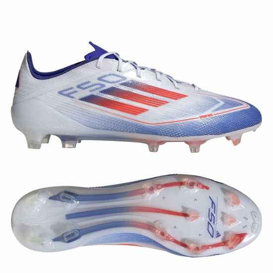 Adidas F50 Elite Adults Firm Ground Football Boots Бяло/Червено/Синьо Футболни стоножки