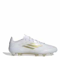 Adidas F50 Elite Adults Firm Ground Football Boots Бяло/Златно/Бяло Футболни стоножки