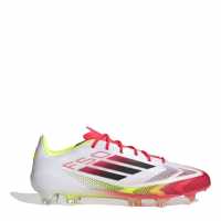 Adidas F50 Elite Adults Firm Ground Football Boots Бяло/Червено Футболни стоножки