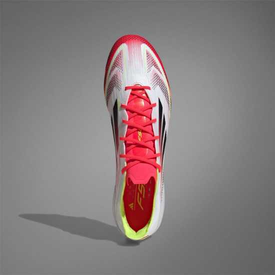 Adidas F50 Elite Adults Firm Ground Football Boots Бяло/Червено Футболни стоножки