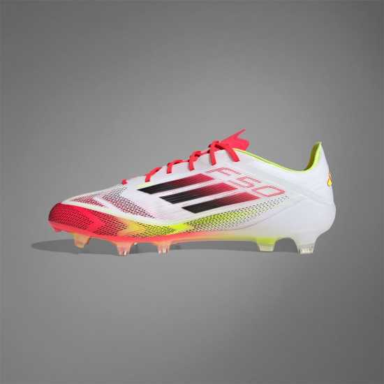 Adidas F50 Elite Adults Firm Ground Football Boots Бяло/Червено Футболни стоножки