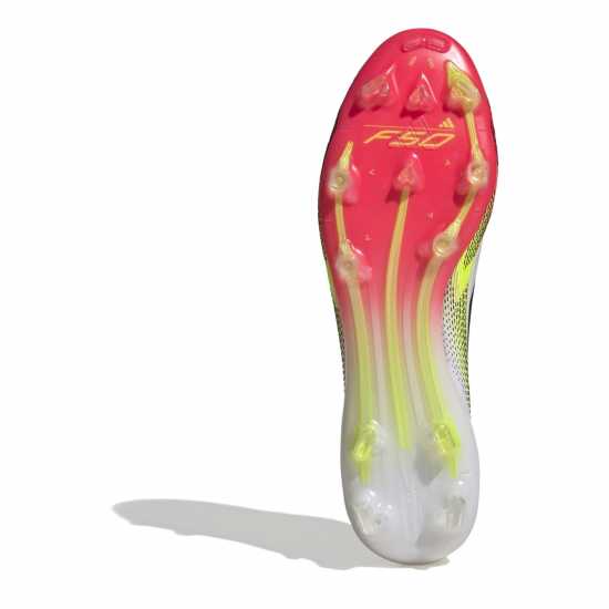 Adidas F50 Elite Adults Firm Ground Football Boots Бяло/Червено Футболни стоножки